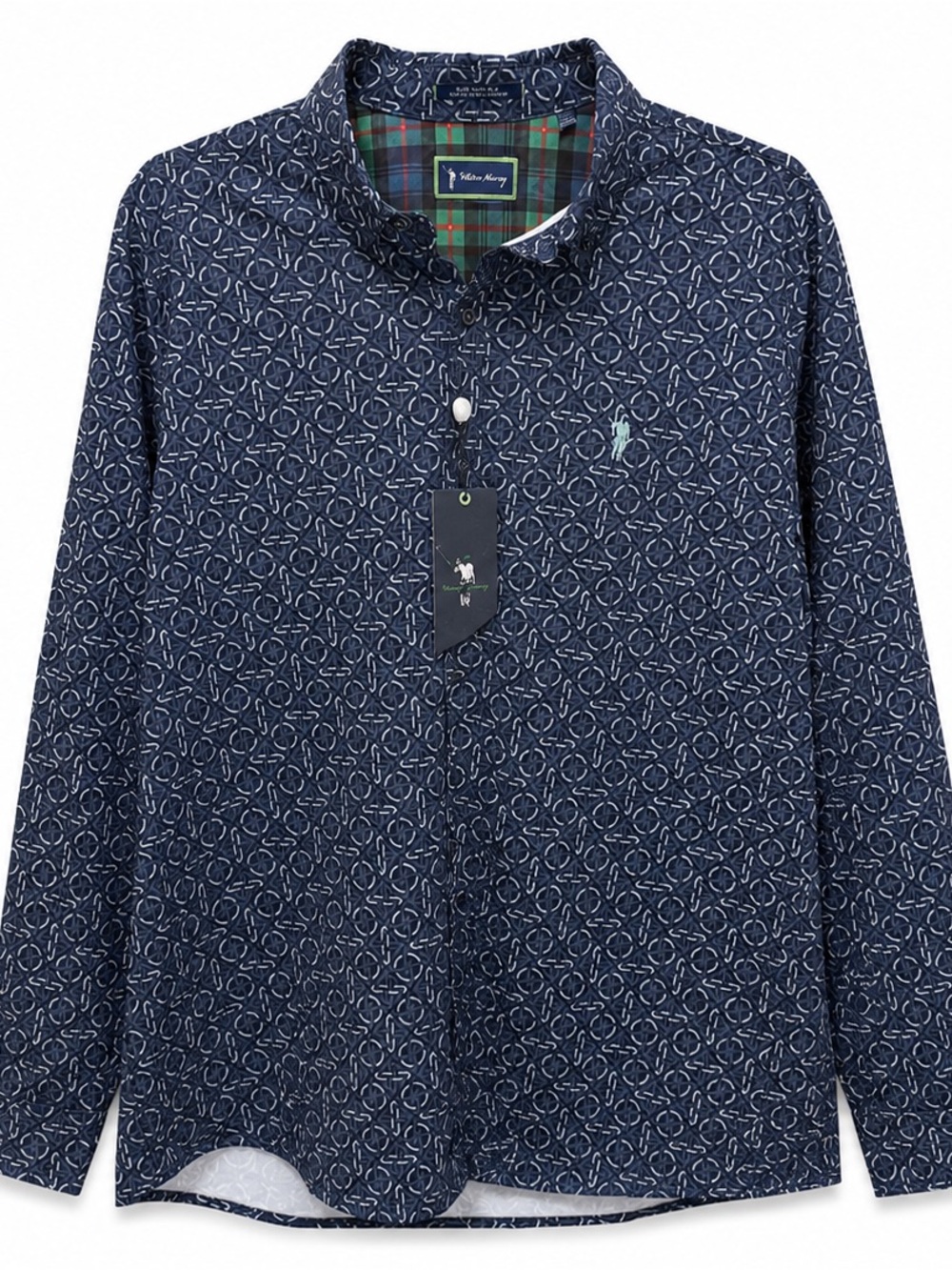 William Murray Men’s Golf Shirt Large Long Sleeve Performance Button Down